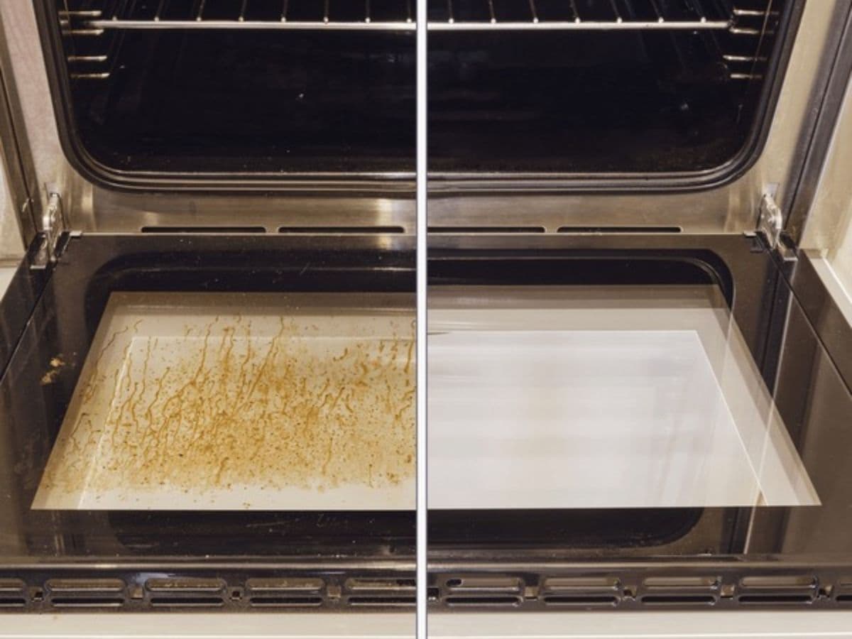 Restored commercial oven after oven cleaning